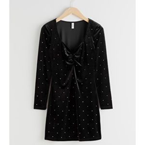 & Other Stories Rhinestone Mini Dress